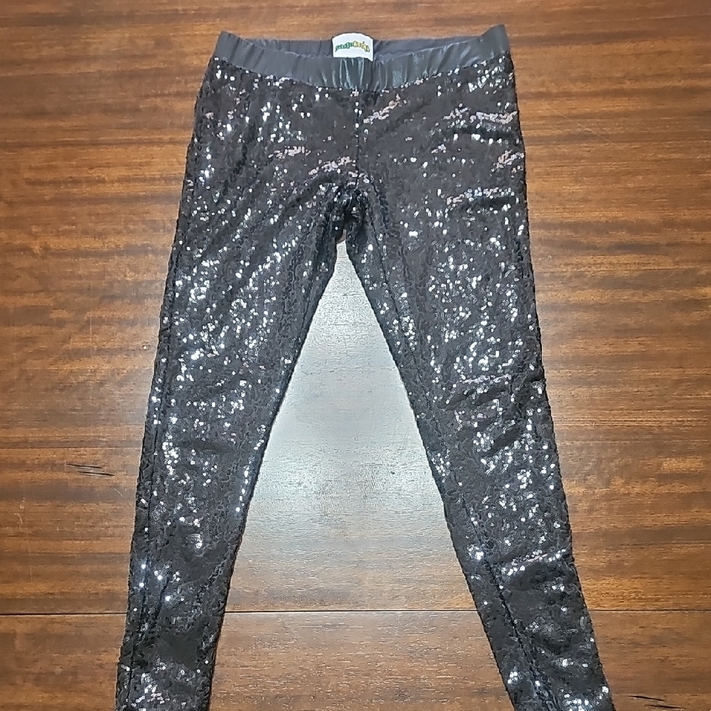 Tipsy Elves Sparkling Black Sequin Leggings